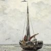  LaquePrint op hout – vissersboot – Jacob Maris – 19,5 x 30 cm – bestelnummer: LP022