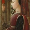  LaquePrint op hout – Portret van een vrouw met een man in een openslaand raam – Filippo Lippi – 19,5 x 30 cm – bestelnummer: LP027