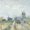  LaquePrint op hout – Montmartre- molens en moestuinen – Vincent van Gogh – 30 x 19,5 cm – bestelnummer: LP198