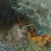  LaquePrint op hout – Jagende vos – Bruno Liljefors – 30 x 19,5 cm – bestelnummer: LP222