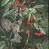  LaquePrint op hout – Mussen in een kersenboom – Bruno Liljefors – 19,5 x 26 cm – bestelnummer: LP251