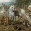  LaquePrint op hout – Paradijslandschap met dieren – Jan Breughel de oude – 30 x 19,5 cm – bestelnummer: LP267