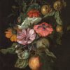  LaquePrint op hout – Festoen van vruchten en bloemen hangend aan een spijker – Rachel Ruysch – 19,5 x 26 cm – bestelnummer: LP277